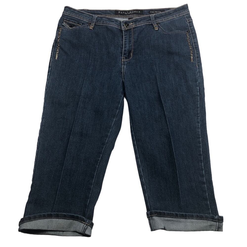 Salt Works Medium rise cropped jeans 14W